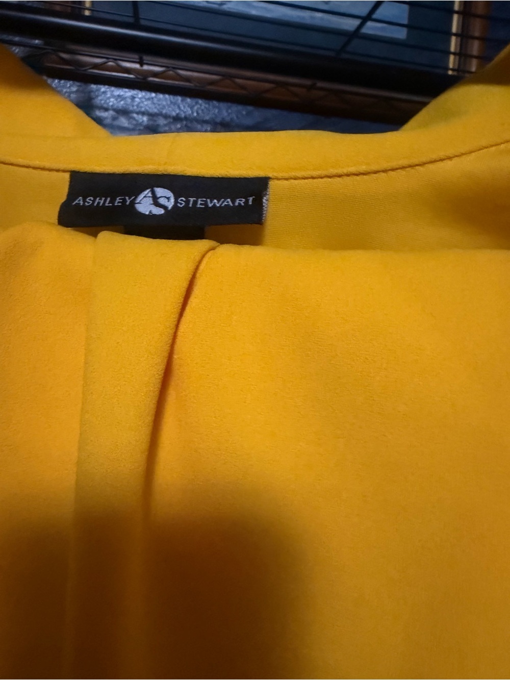 Ashley Stewart Bright Yellow Pleated Top